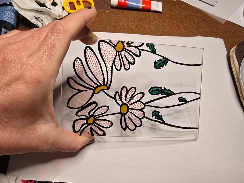 Glass Painting Class: Paint a Floral Design and Take It Home - Gallery image