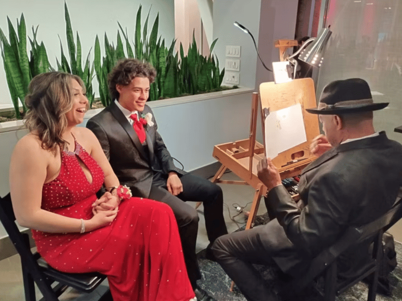 Surprise Marriage Proposal Caricature Artist for Engagement and - Gallery image