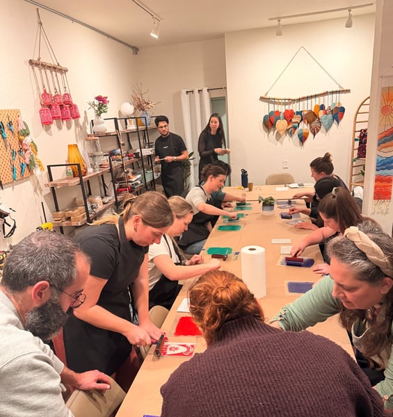 Linocut Printmaking Workshop: Carve, Ink and Press Your Design - Gallery image