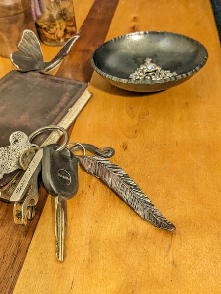 Copper Feather Blacksmithing Class: Forge Your Own Keychain - Gallery image