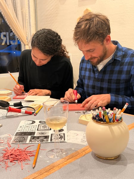 Linocut Printmaking Workshop: Carve, Ink and Press Your Design - Gallery image