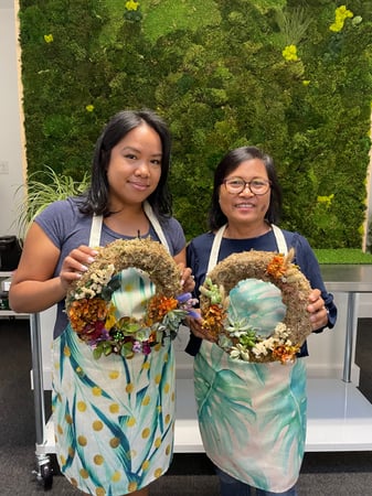 Succulent Wreath Making Workshop - Holiday Party in San Mateo - Featured image