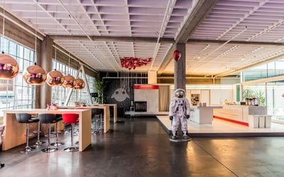 Modern Warehouse Event Space with Atrium