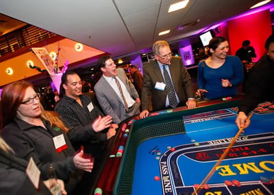Corporate Silver Casino Night Rental for Company Events