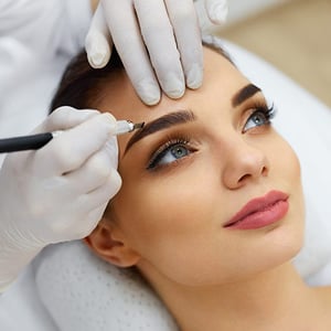 Powder Shading Semi-Permanent Eyebrow Pigmentation Treatment