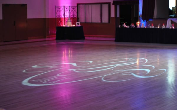 Wedding Monogram Projection on Dance Floor, Custom Gobo + Color - Anniversary - Featured image