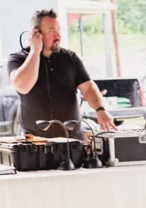Four-Hour Wedding Reception DJ MC with Microphone Setup