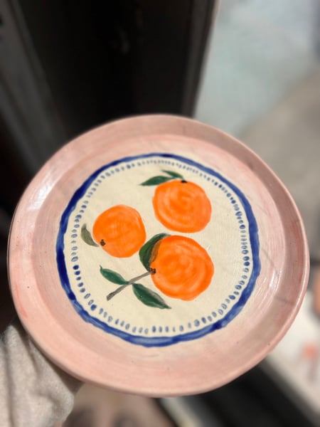 Carve and Paint Your Own Ceramic Plate with Wine and Underglaze - Gallery image