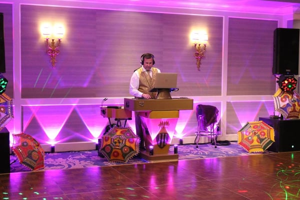 Wedding DJ and MC with Ceremony Sound and LED Uplighting - Anniversary - Featured image