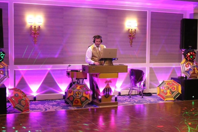 Wedding DJ and MC with Ceremony Sound and LED Uplighting - Featured image