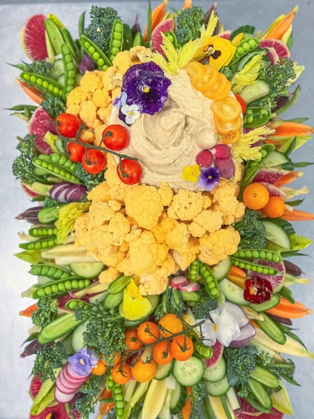 Fresh Crudite and Hummus Platter for Events and Parties - Gallery image