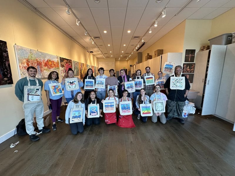 Painted Tote Bag Team Workshop - Gallery image