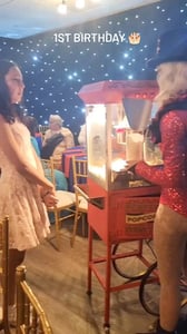 Cotton Candy and Popcorn Servers for Birthday Parties