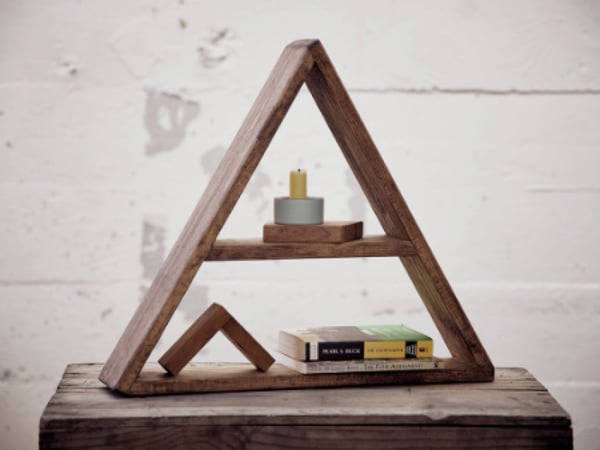 Triangle shelf woodworking birthday workshop experience in San Francisco