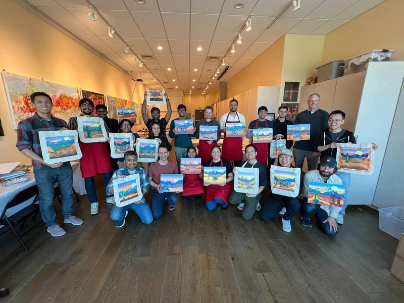 Private Paint and Sip Team Event - Gallery image