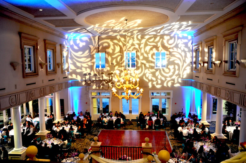 Wedding Monogram Projection on Dance Floor, Custom Gobo + Color - Gallery image