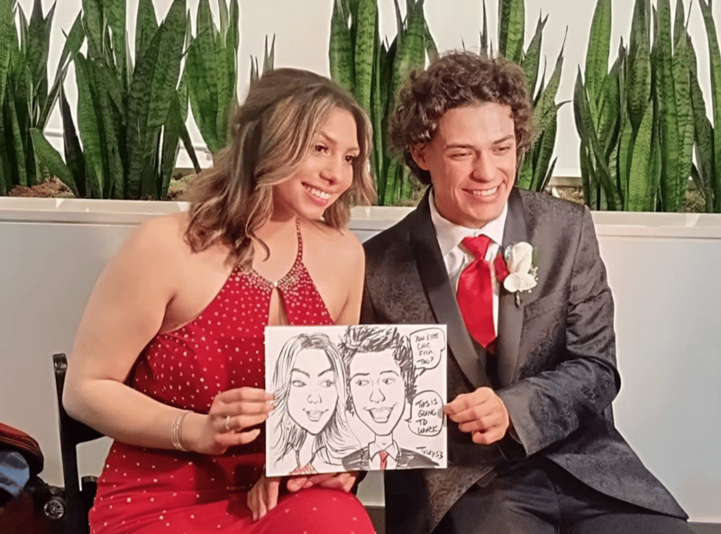 Surprise Marriage Proposal Caricature Artist for Engagement and - Gallery image