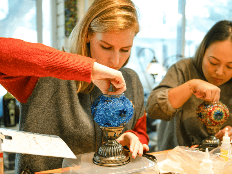 Turkish Mosaic  Lamp Workshop in NYC - Gallery image
