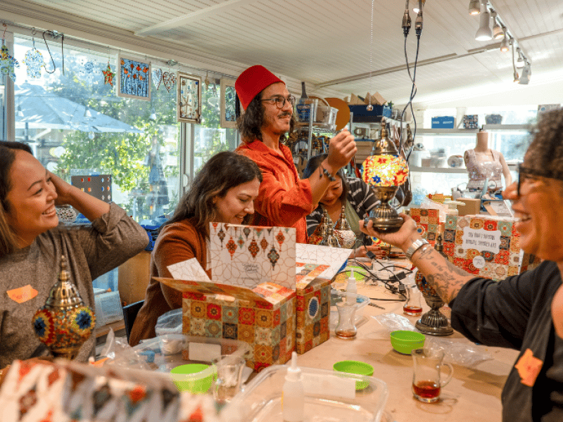 Turkish Mosaic  Lamp Workshop in NYC - Gallery image