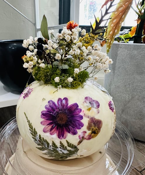 Dried Flower Pumpkin Decor Workshop - Gallery image