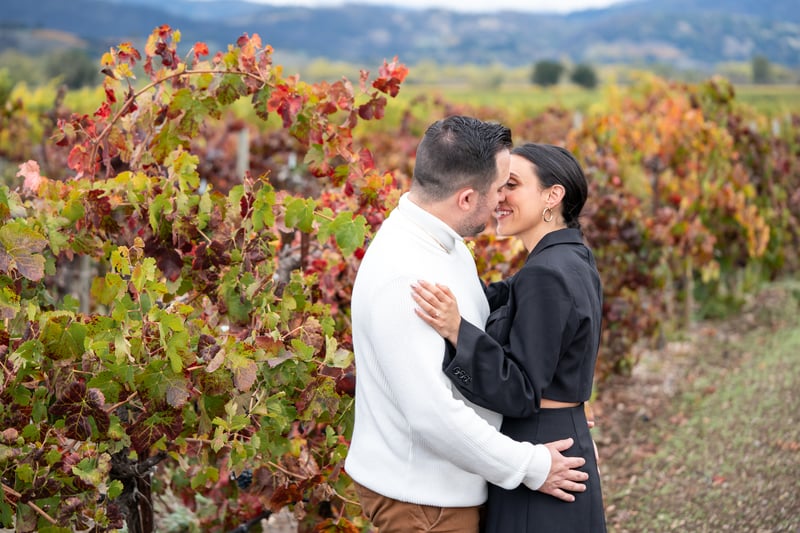 Wine Country Proposal Photography Hidden Photographer Session - Gallery image