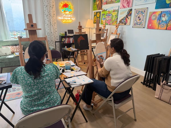 Mindful Painting Workshop for Adults with Soft Music and Prompts - Holiday Party in Sunnyvale - Featured image