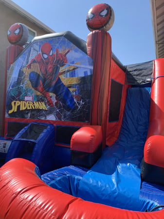 Spider-Man Wet Bounce House Combo Rental — Daily Booking - Anniversary - Featured image
