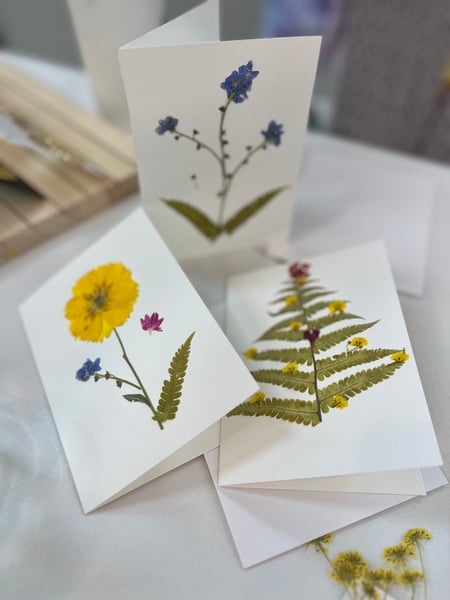 Pressed Flower Botanical Greeting Card Workshop for Groups - Gallery image