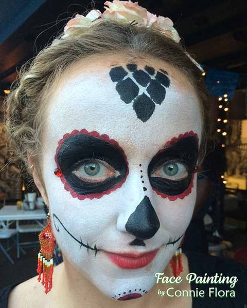 Day of the Dead Sugar Skull Face Painting (1 Artist, 2-4h) - Gallery image