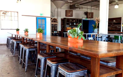 Airy Event Space with High Ceilings for Up to 75 Guests