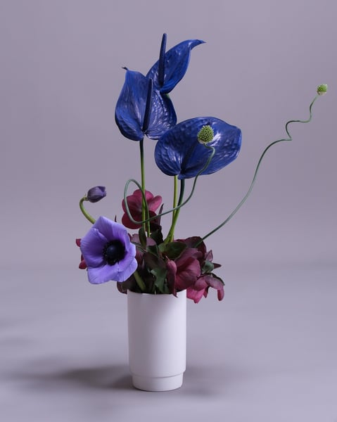 Green and Blue Corporate Floral Arrangement Set of Two Pieces - Gallery image
