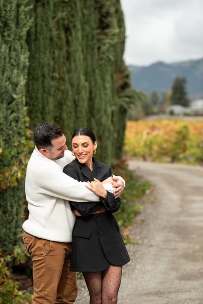 Wine Country Proposal Photography Hidden Photographer Session - Gallery image