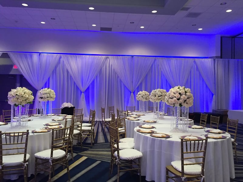 Event Draping and Ambient Lighting With Uplighting and Monogram – Decoration – photo 2