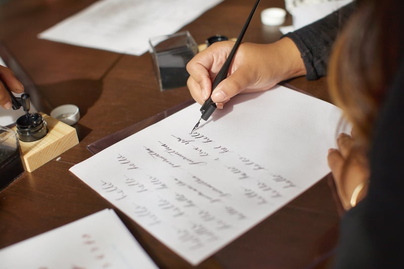 Pointed Pen Calligraphy Workshop for Beginners and Lefties - Gallery image