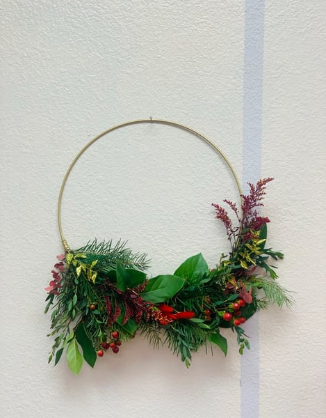 Dried Floral Holiday Wreath Class - Gallery image
