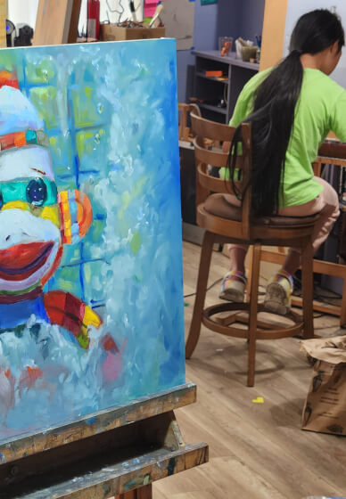 Art Workshop: Creative Team Building with Charcoal & Oil Painting - Gallery image