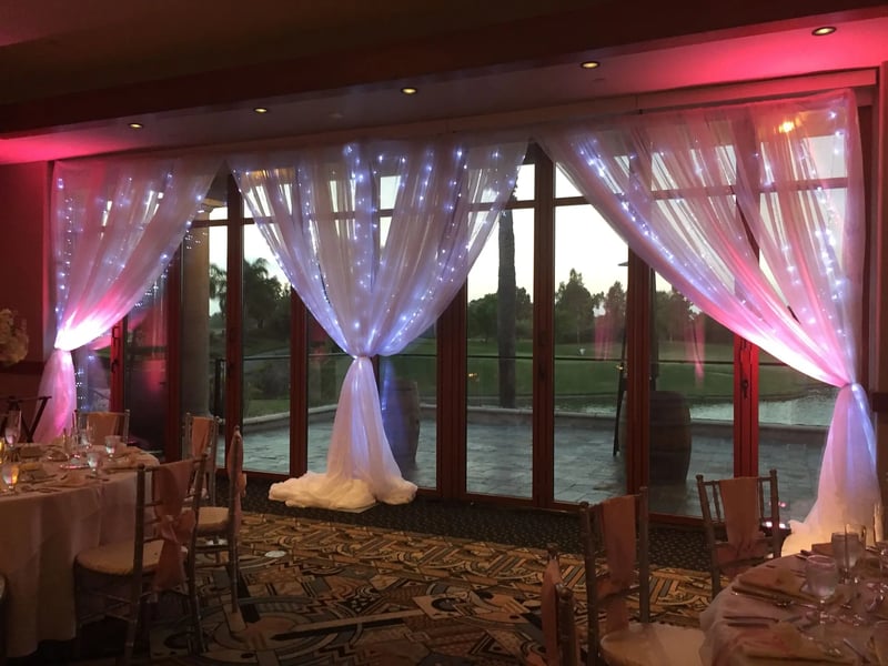 Event Draping and Ambient Lighting With Uplighting and Monogram – Decoration – photo 4
