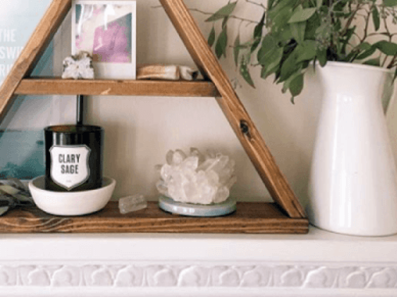 Triangle Shelf Woodworking Workshop – Craft Home Décor - Gallery image