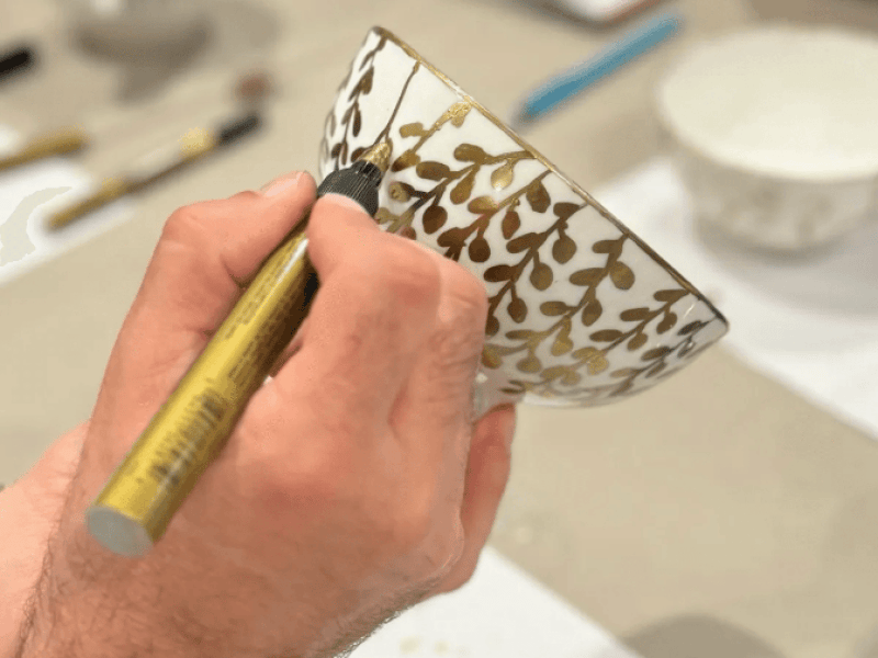 Create Decorative Bowl with Gold Leaf! Travels to You - Gallery image