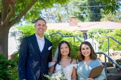 Silver Ceremony Wedding Officiant with Personalized Vows