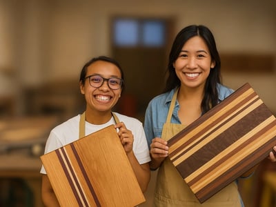 Wooden Rainbow Cutting Board Workshop
