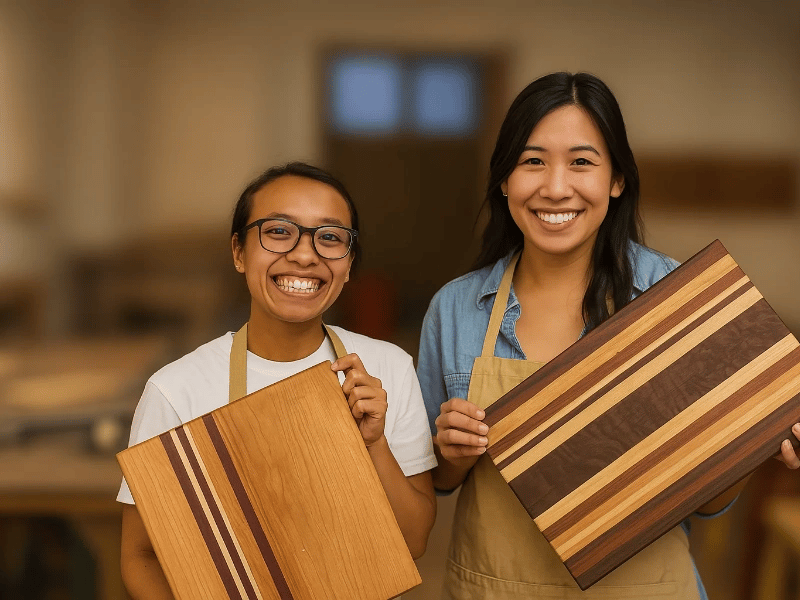 Wooden Rainbow Cutting Board Workshop - Featured image