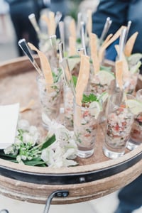 Elegant Buffet With Salmon, Prime Rib And Vegetarian Course