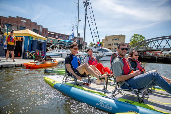 Riverfront Boating Play Date: Kayaks, Paddleboards, Water Bikes - Reunion in Petaluma - Featured image