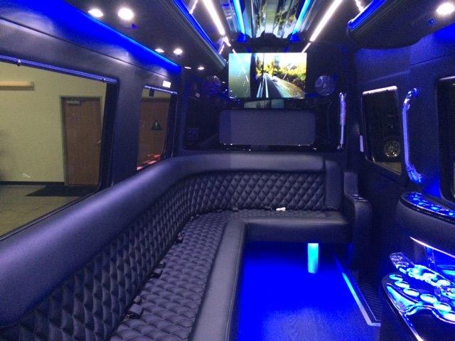 12 Passenger Sprinter Limousine Bus Chauffeured Rental for Events - Gallery image