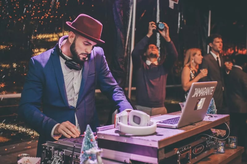 Wedding DJ MC for Ceremony and Reception with Mics and Lights - Featured image