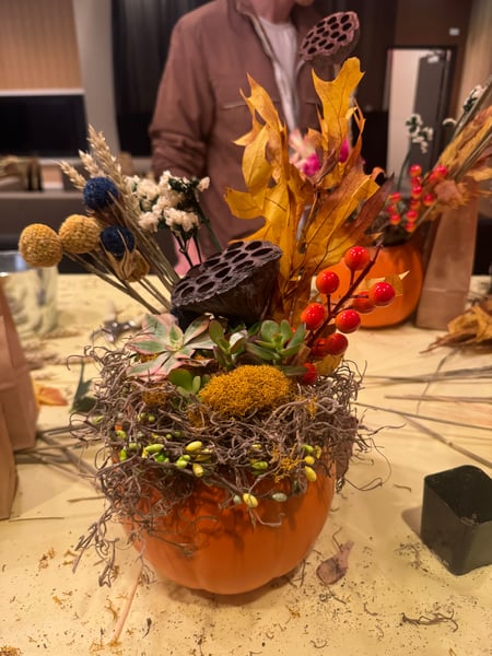 Fall Succulent Pumpkin Decor Class - Gallery image