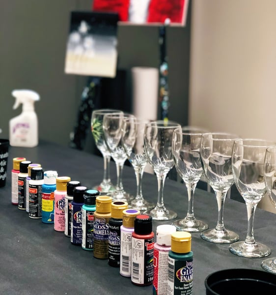 Glass Painting Workshop: Decorate a Wine, Champagne or Beer Glass - Gallery image