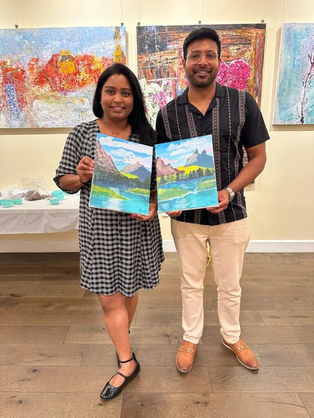 Adult Paint and Sip Birthday Party – Experiences in Burlingame – photo 3