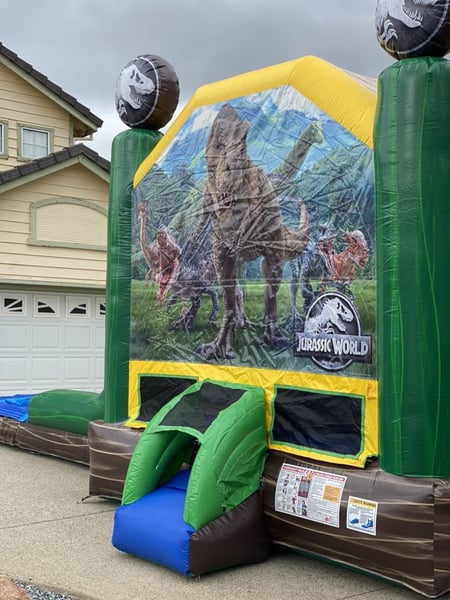 Jurassic Park Wet Bounce House Combo Rental — Daily - Gallery image